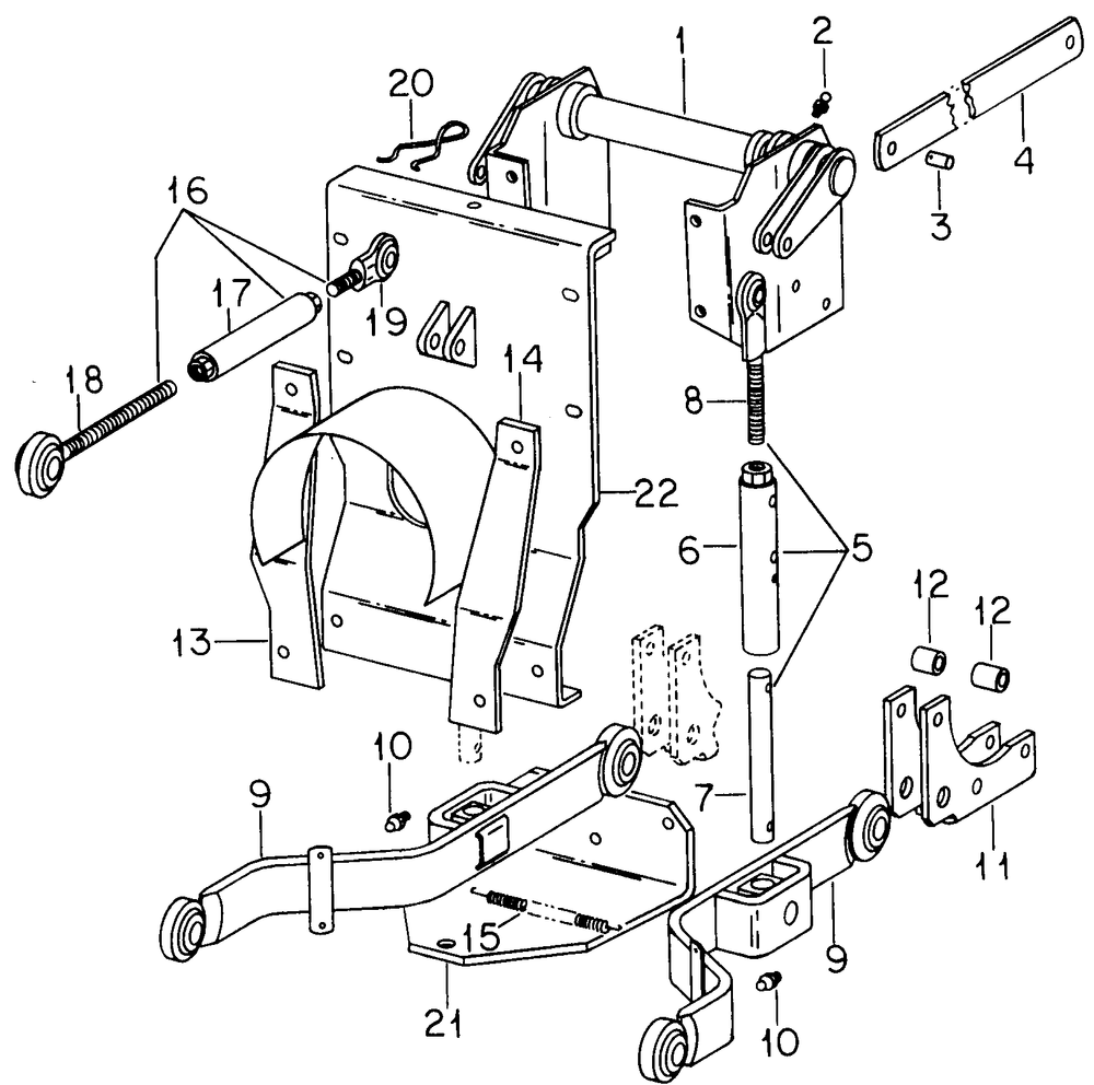 Three Point Hitch Attachment-Category O Diagram and Parts List for 1914 145986100-145986399-146986100-146986399 Cub Cadet Lawn Tractor